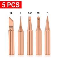 ราคา การจัดส่งสินค้าในประเทศไทย 5Pcs Soldering Iron Pure Copper 900M T Soldering Iron Head Set Inside Hot Bare Copper Electric Soldering Iron Tip (22589871346)