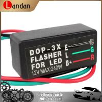 ราคา Landan รีเลย์กะพริบไฟกระพริบกันน้ำ DOP 3X LED ตัวควบคุมสัญญาณสำหรับ12V รถยนต์รถจักรยานยนต์ (22073398260)