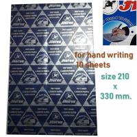 ราคา กระดาษคาร์บอน สีน้ำเงิน สำหรับงานเขียน แผ่นใหญ่ขนาด 210x330 mm จำนวน 10 แผ่น กระดาษสำเนา คาร์บอน ก็อปปี้ copy carbon paper ตราม้า horse brand no 4400 มอก 545 2528 (480260836)