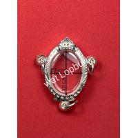 ราคา กรอบพระ ตลับเงินแท้ 3ห่วง ใส่พระเหรียญทรงไข่ เกจิต่างๆ (13301730934)