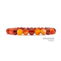 ราคา Agate กำไลหินนำโชค อาเกต สีส้ม ขนาด 8 10 12 14 มิล สร้อยข้อมือหินแท้ สโตนคิง stoneking (22094248160)