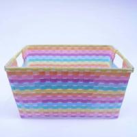 ราคา ตระกร้าสาน เส้นพลาสติกสาน ตระกร้าสานพลาสติก ตระกร้าจ่ายตลาด ตะกร้าใส่ผ้า ตระกร้าใส่ของ ตะกร้าสาน หูเจาะ (18103109863)