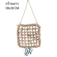 ราคา ตาข่ายปีนป่าย เชือกถักให้นกปีนเล่น ของเล่นนกแก้ว อุปกรณ์ตกแต่งกรงนก ฟอพัส คอกคาทีล (21836331386)