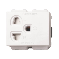 ราคา เต้ารับเดี่ยว 3ขา มีกราวด์ ม่านนิรภัย PANASONIC รุ่น WEG1181K สีขาว (18091199883)