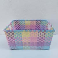 ราคา ตระกร้าสาน เส้นพลาสติกสาน ตระกร้าสานพลาสติก ตระกร้าจ่ายตลาด ตะกร้าใส่ผ้า ตระกร้าใส่ของ ตะกร้าสาน หูเจาะ (12293463045)