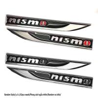 ราคา 1คู่โลหะ3D Badge สติ๊กเกอร์ตกแต่งโลโก้กันชนด้านข้างสำหรับ Nissans Nismo X Trail Almera Qashqai Tiida Teana (22512980226)