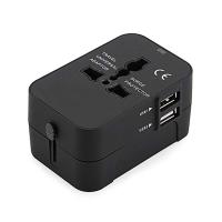ราคา หัวแปลงปลั๊กไฟ ใช้ได้ทั่วโลก International Travel Adapter 2 USB Ports อะแดปเตอร์การเดินทาง Universal Worldwide Adapters B29 (22412943208)