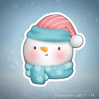 ราคา ตัวรีดติดกางเกง ตัวรีด ติดถุงผ้า ลายsnowman อาร์มติดเสื้อ มีกาวในตัว (18904770703)