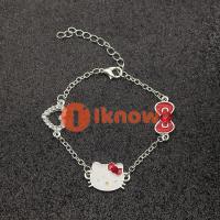 ราคา ฉันรู้ว่าเครื่องประดับสร้อยคอสร้อยข้อมือต่างหู Sanrio Hello Kitty โลหะผสมรูปการ์ตูนที่ทันสมัยและน่ารัก (21272717473)