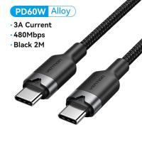 ราคา Vention PD 60W Type C to type C Cable สายชาร์จเร็ว for iPhone 15 Pro Max หัวเว่ยเมท 60 ซัมซุง S24 23 Ultra Xiaomi Dell Lenovo ASUS สายชาร์จ usb (21830267200)