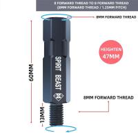 ราคา อะแดปเตอร์กระจกรถจักรยานยนต์ Spirit Beast Kaca Spion Motor พร้อมยกสกรูเหล็กสกรูสแตนเลสการตกแต่งด้วยสีของตกแต่งงานปาร์ตี้ Moto แต่งรถ (20880657688)