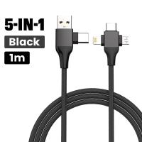 ราคา Elough 5 In 1 60W USB C To Lighting เคเบิลยูเอสบีไปยัง USB To Type C PD Cable ที่ชาร์จเร็วสำหรับ iPhone 14 13 Pro Max Xiaomi Samsung Huawei PD Mobile สายโทรศัพท์ (22535765129)
