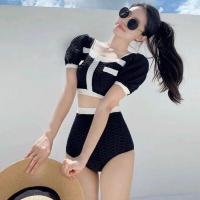 ราคา ชุดว่ายน้ำทูพีช 2ชิ้น เสื้อแขนตุ๊กตา กางเกงเอวสูง สไตล์เกาหลี (21420608604)