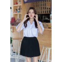 ราคา เสื้อนักศึกษาทรงบอย ทรงบอยมีกระเป๋า ทรงตรงไม่เข้ารูป Sz 36 56 (18553216038)