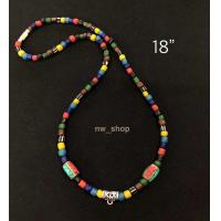 ราคา สร้อยคอลูกปัดโบราณ ลูกปัดหินสี ตกแต่งด้วยหินเนปาล 18 (22584113672)