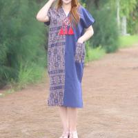 ราคา พร้อมส่ง ผ้าฝ้าย ใส่เที่ยวเหนือ กะเหรี่ยงพื้นเมือง (22823513749)