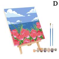 ราคา Tulip Landscape DIY Painting By Numbers Hand painted Oil Painting F0T2 (22582831066)