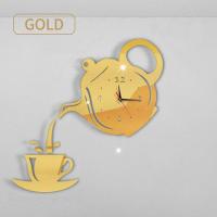 ราคา นาฬิกาแขวนผนัง ถ้วยกาแฟสร้างสรรค์นาฬิกา DIY สติกเกอร์ติดผนังสเตอริโอตกแต่ง นาฬิกาแขวนไร้เสียง (21778655036)