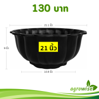 ราคา กระถาง อ่างเลี้ยงปลา อ่างบัว อ่างบัวจีบ 20 21 นิ้ว สีดำ (22699631320)