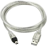 ราคา USB ชายกับ Firewire IEEE 1394 4Pin ชายอะแดปเตอร์สายเคเบิ้ลสำหรับ DCR TRV75E DV 1 5เมตร USB Firewire เคเบิ้ล (15956748072)
