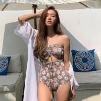 ราคา ชุดว่ายน้ำสไตล์วินเทจ เอวสูง ลายดอกไม้เล็ก (22489347499)