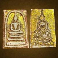 ราคา สมเด็จพิมพ์ประทาน หลังภาพเขียน พุทธซ้อนสมเด็จโต เนื้อผง ลงรักปิดทองเก่า (22781172473)