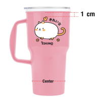 ราคา KD แก้วน้ำเก็บความเย็น แก้วน้ำพลาสติก แก้วน้ำมีหูหิ้ว 24oz ลายแมวอ้วน แก้วน้ำน่ารัก แก้วน้ำน่ารักพลาสติก CM 24YY (20073269081)