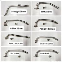 ราคา AWA คอท่อ งานสแตนเลส ขนาด 25 และ 28 mm สำหรับ Scoopy i Finn Nmax PCX Dream Spark Mio Click Wave 110 125i (21342612938)