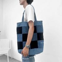 ราคา กระเป๋ายีนส์ กระเป๋าสะพายข้าง กระเป๋าผ้างานรีเมค (20530089113)