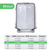 ราคา ผ้าคลุมกระเป๋า ผ้าคลุมกระเป๋าเดินทางกันน้ำ PVC ขนาด 20 22 24 26 28 30 นิ้ว พลาสติกคลุมกระเป๋าเดินทาง กันน้ำ กันรอย คลุมกระเป๋า เดินทาง (22528305188)