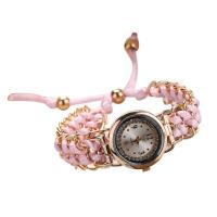 ราคา นาฬิกาข้อมือเคลื่อนไหวด้วยระบบควอตซ์แบบแอนะล็อกแบบไขลานเชือกถักของผู้หญิง (20444380247)