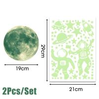 ราคา 6ชิ้น 3ชุดวอลล์เปเปอร์สติ๊กเกอร์ฝาพนังรูปการ์ตูนเรืองแสงลายดาวเคราะห์นักบินอวกาศมีกาวในตัววอลล์เปเปอร์ห้องนอนสติ๊กเกอร์ตกแต่งบ้านเรืองแสง (22098120971)