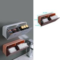 ราคา ELFtmall แบบฝาพับ กล่องพลาสติก ติดผนัง อเนกประสงค์ กันฝุ่น สําหรับเก็บสําลี สําลีก้าน กล่องเก็บคัตตอนบัต กันน้ำ กล่องไม่ต้องเจาะรู (21912858579)