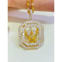 ราคา จี้พญาครุฑล้อมเพชร กรอบลงยา เสริมชีวิตให้รุ่งเรือง จี้พญาครุฑ จี้ครุฑ (21579259640)