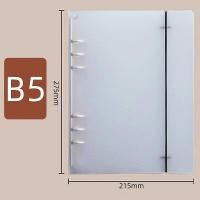 ราคา JYB2407 ปกแฟ้ม ปกสมุดจดโน๊ต เจาะรู ปกใสขุ่น PP กันน้ำ สันห่วงถอดได้ใส่เอกสารกระดาษรีฟิวได้ แข็งแรง หนา DIY ราคาไม่รวมกระดาษ (22396499665)
