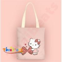 ราคา ThaiBeats กระเป๋าTote Bag กระเป๋าผ้า กระเป๋าสะพายไหล่ กระเป๋าถือ กระเป๋าผ้ามินิมอล ลายการ์ตูนน่ารักๆ 33 38CM นักเรียน นักศึกษา ระเป๋าเป้แฟชั่นเกาหลี แมวKTน่ารักๆ (22563807497)