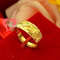 ราคา ผู้ชายแหวนทอง แหวนทองชุบ ปรับขนาดเท่ากับนิ้วได้ (22536355921)