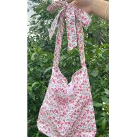 ราคา ミ กระเป๋าผ้าผูกโบว์ลายดอกไม้ (22837109635)