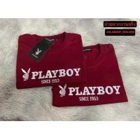ราคา ขายดี เสื้อยืดPLAYBOY งานปักอก สกรีนแขน มี 5 สี ใส่ได้ชายและหญิง S M L XL (22206730436)