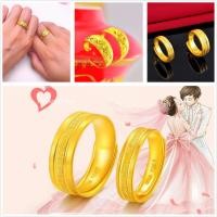 ราคา แหวนทอง 2 ชิ้น ชุด แหวนทองชุบ ปรับขนาดเท่ากับนิ้วได้ แหวนแต่งงาน แหวนคู่ (22606124414)