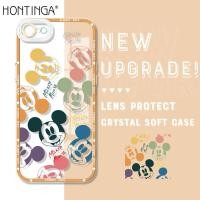 ราคา เคสโทรศัพท์ Hontinga สำหรับ iPhone 16 Pro Max Plus 5G 7 Plus 8 Plus iPhone SE SE3 7 8 SE 2022 IPhone8plus 7 8 เคสใสเคสใส Mickey Minnie Mouse ซิลิโคนนิ่มคลุมทั้งหมดยางกันกระแทกเคสโทรศัพท์แบบนิ่มสำหรับเ