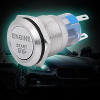 ราคา ปุ่มเครื่องยนต์สวิตช์ปุ่มกด Start Stop Engine Mobil LED สีขาว12V (20395982641)