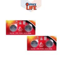 ราคา Panasonic ถ่าน ถ่านกระดุม รุ่น LR44 A76 กำลังไฟ 1 5V Alkaline Battery 2 ก้อน (21875432735)