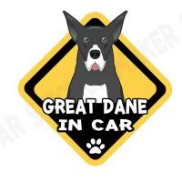 ราคา สติกเกอร์ติดรถ สติ๊กเกอร์ติดรถยนต์ สติกเกอร์หมา DGA113 Great Dane dog (19999870382)