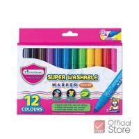 ราคา Master Art ปากกา ปากกาเมจิก ชนิดล้างออกได้ รุ่น MWM 12R แบบหัวเดียว 12 สี สีเสริมพัฒนาการเด็กวัย 3 ขวบขึ้นไป (22629913270)