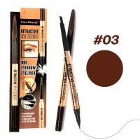 ราคา Kiss Beauty Duo Eyebrow Eyeliner ดินสอเขียนคิ้ว อายไลเนอร์ 2in1 กันน้ำ ติดทนนาน NO 59160 03 (20954340146)