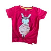 ราคา เสื้อยืดเด็กผู้หญิง ผูกเอว สกรีนลายน่ารัก Cotton100 อายุ1 9ปี (20001096972)