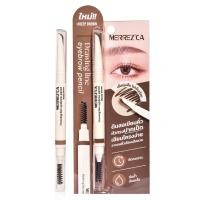 ราคา ดินสอเขียนคิ้วหัวทรงปากเป็ด Merrezca Drawing Line Eyebrow Pencil สี Deep Brown (22608469372)