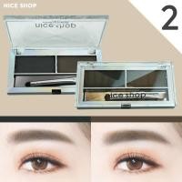 ราคา NE10404 พาเลท คิ้วฝุ่น 2 สี NICE SHOP EYEBROW POWDER (20957722590)