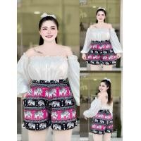 ราคา กางเกงขาสั้นช้าง กางเกงใส่นอนลายการ์ตูน สะโพก 52 54 ใส่ได้ไซส์ใหญ่ (22804955065)